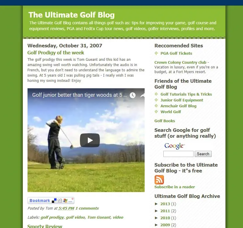 Ultimate Golf Blog